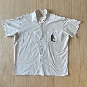 RARE! Vintage BYE BYE Bad Boys Beach Club Button Down